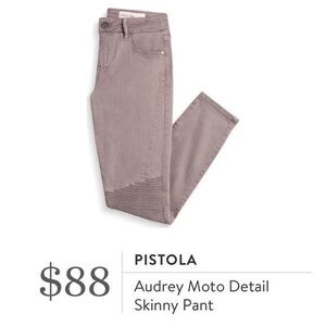 Pistola Audrey Moto Detail Skinny Pant